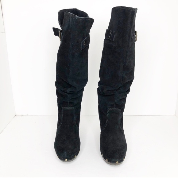 STEVEN by Steve Madden black suede heeled boots - Picture 12 of 12